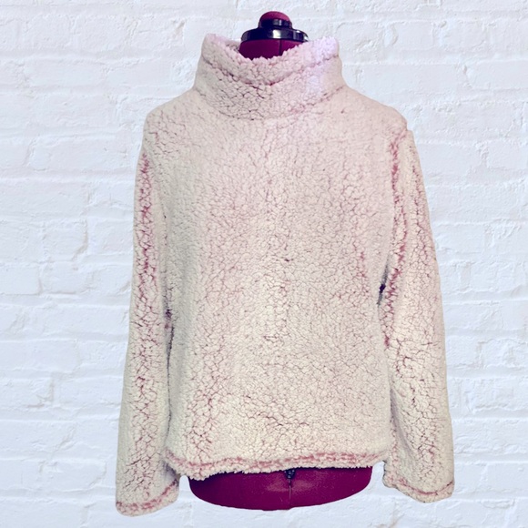 Lights Off Nightwear Jackets & Blazers - NWT Lights Off Nightwear Fuzzy Cowl Neck Teddy Long Sleeve Pull Over